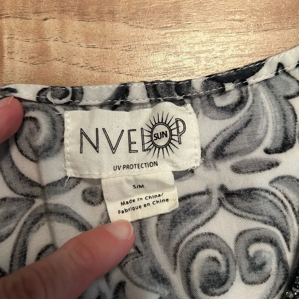 NVELOP SUN Uv protectant beach cover-up printed Poncho Tunic Women’s Size S/M